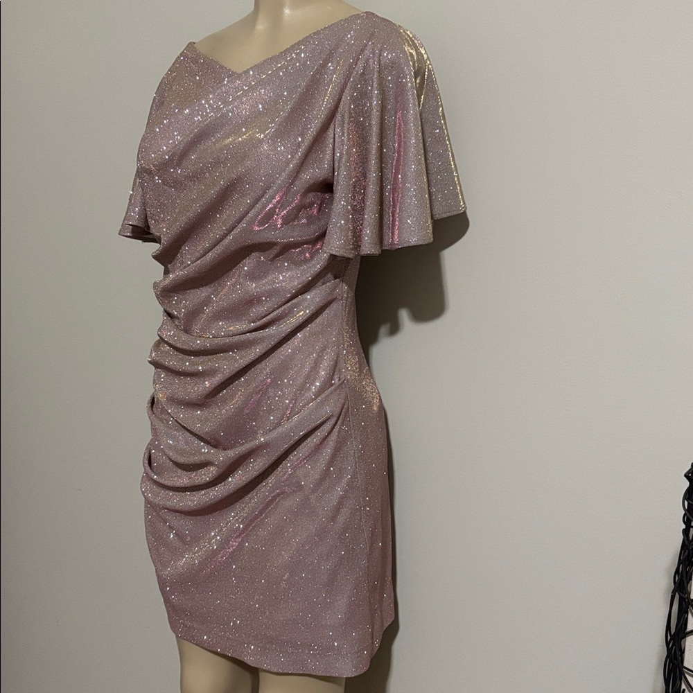Betsy & Adams Glitter Bell-Sleeves Dress size 12 - Picture 5 of 8